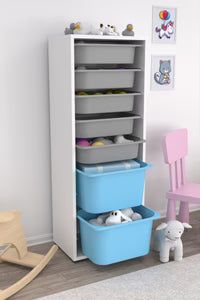 Wooden Toy Cabinet with Drawers