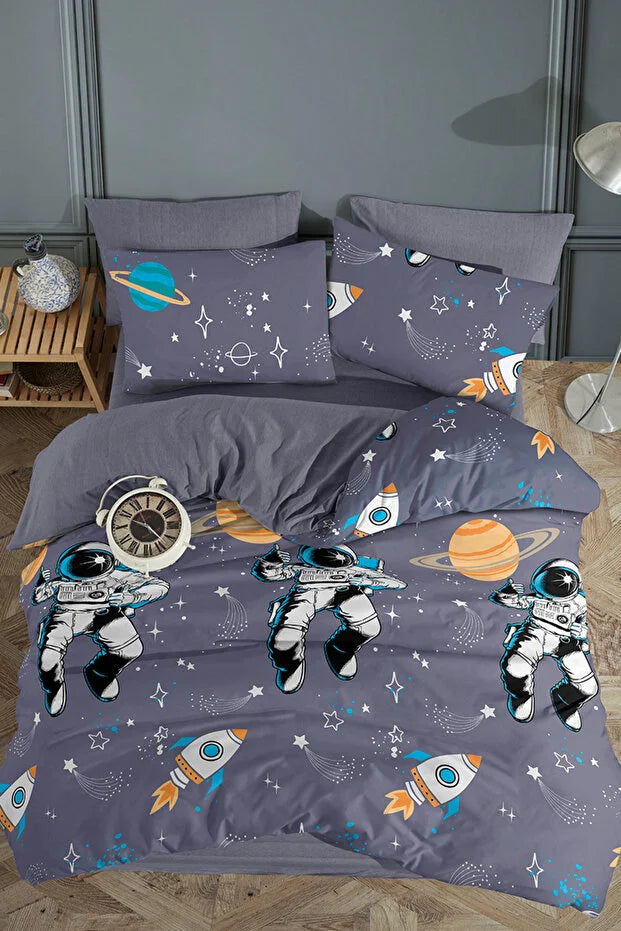 Astronaut Space Pattern Single Duvet Cover Set