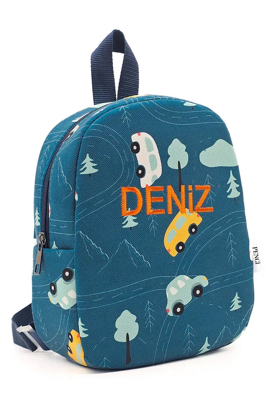 Track Cars Nursery Bag - Personalized with Name