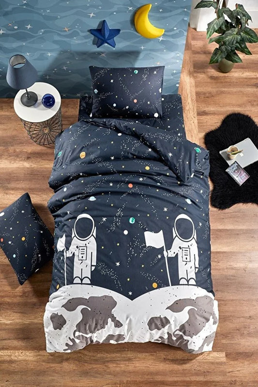 Astronaut Alien Single Duvet Cover Set