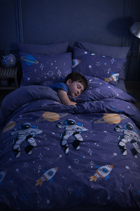 Astronaut Space Pattern Single Duvet Cover Set